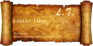 Lositz Tibor névjegykártya